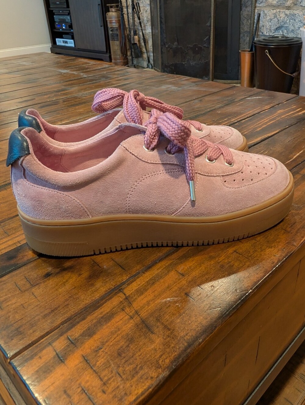 Sandro Camille Suede Platform Sneakers